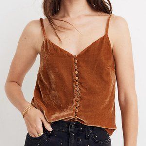 Madewell Velvet Button-Down Cami